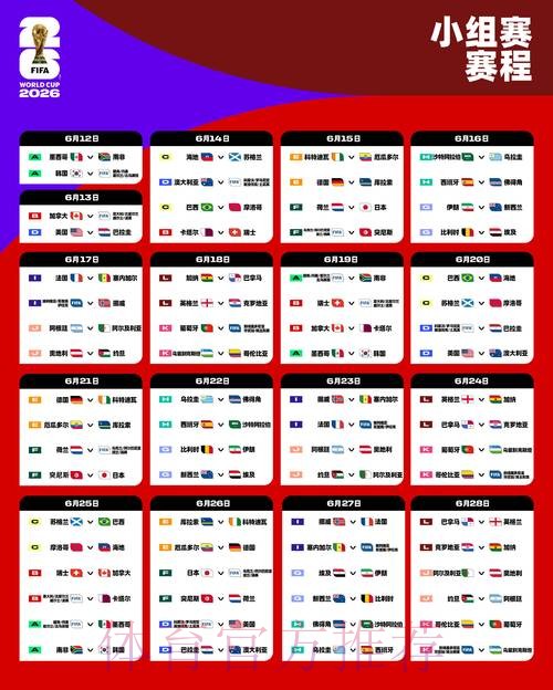 2026世界杯每日赛程一览全程直播怎么查